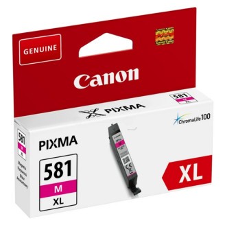 Cartus Cerneala Original Canon Magenta, CLI-581XLM, pentru Pixma TR7550|TR8550|TS6150|TS6250|TS705|TS8150|TS8250|TS9150|TS9155|TS9550, , (timbru verde 0.15 lei), 