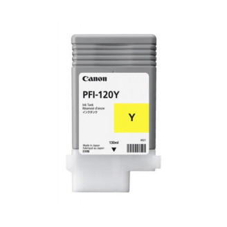 Cartus Cerneala Original Canon Yellow, PFI-120Y, pentru IPF TM-200|TM-205|TM-300|TM-305, 130ml, (timbru verde 0.15 lei),NOPP, 