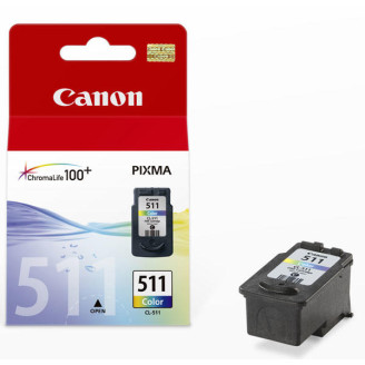 Cartus Cerneala Original Canon Color, CL-511, pentru Pixma IP2700|MP230|MP240|MP250|MP260|MP270|MP280|MP282|MP480|MP490|MP495|MX320|MX330|MX340|MX350|MX360|MX410|MX420 , 244, (timbru verde 0.15 lei), 