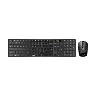 KIT wireless GENIUS, tastatura wireless 104 taste (multimedia) + mouse wireless 1200dpi, 3 butoane, BT5.3 + 2.4G, USB, negru, KIT wireless GENIUS, tastatura wireless 104 taste (multimedia) + mouse wireless 1200dpi, 3 butoane, BT5.3 + 2.4G, USB, negru,