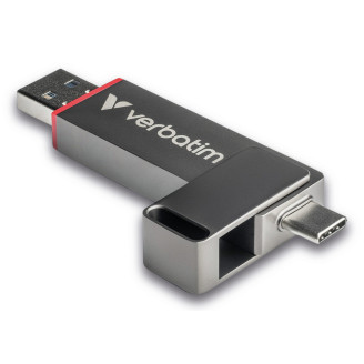 Memorie Verbatim Dual QuickStick. Capacity: 512 GB, Device interface: USB Type-A / USB Type-C, USB version: 3.2 Gen 1 (3.1 Gen 1), Read speed: 550 MB/s, Write speed: 500 MB/s. 