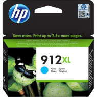 Cartus Cerneala Original HP Cyan, Nr.912XL, pentru OfficeJet 8013|8023, 825, (timbru verde 0.15 lei), 