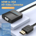 Convertor video Vention,HDMI(T) la VGA (M) si Jack 3.5mm (M),0.15m, rezolutie maxima 1080p la 60 Hz,conectori auriti, 5V/1A, invelis PVC si ABS, negru, 
