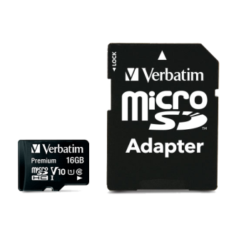 MEMORIE microSD CARD VERBATIM 16GB CLASA 10, ADAPTOR INCLUS 
