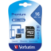 MEMORIE microSD CARD VERBATIM 16GB CLASA 10, ADAPTOR INCLUS 