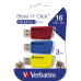 MEMORIE USB VERBATIM StoreNClick 3X16GB USB 3.0 ROSU/NEGRU/GALBEN 