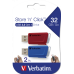 MEMORIE USB VERBATIM  StoreNClick 2X32GB USB 3.0 ROSU/NEGRU 
