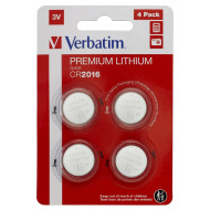 BATERIE VERBATIM, butoni (CR2016), 3V litiu, 4 buc., 