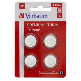 BATERIE VERBATIM, butoni (CR2032), 3V litiu, 4 buc., 