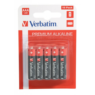 BATERIE VERBATIM  AAA (R3), 1.5V alcalina, 10 buc., 