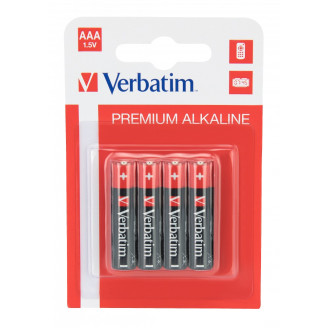 BATERIE VERBATIM  AAA (R3), 1.5V alcalina,  4 buc., 