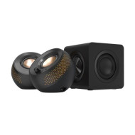 CREATIVE PEBBLE X Plus USB-C 2.1 Speakers w/Bluetooth 5.3, RGB Lighting, Aux, black 