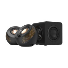 CREATIVE PEBBLE X Plus USB-C 2.1 Speakers w/Bluetooth 5.3, RGB Lighting, Aux, black 