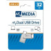 MEMORIE USB VERBATIM MYDUAL 32GB USB 2.0, ARGINTIU 