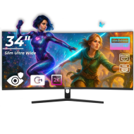 Monitor LED Gaming Curbat 34 inch OptimX MT34J, Ultra Wide Quad HD 3440 x 1440 2K, 100Hz, 2x HDMI, 2x DisplayPort, Slim, No Frame Monitor LED Gaming Curbat 34 inch OptimX MT34J, Ultra Wide Quad HD 3440 x 1440 2K, 100Hz, 2x HDMI, 2x DisplayPort, Slim, No Frame