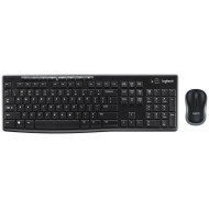KIT wireless LOGITECH, tastatura wireless multimedia + mouse wireless 3 butoane, black, 