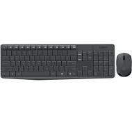 KIT wireless LOGITECH, tastatura wireless multimedia + mouse wireless 3 butoane, black, 