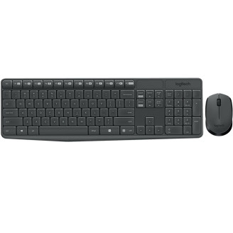 KIT wireless LOGITECH, tastatura wireless multimedia + mouse wireless 3 butoane, black, MK235 920-007931  (timbru verde 0.8 lei)