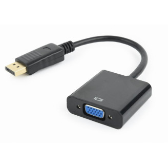 CABLU video GEMBIRD, adaptor DisplayPort (T) la VGA (M), 10cm, rezolutie maxima Full HD (1920 x 1080) la 60Hz, negru, 