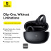 CASTI Baseus AirGo AS01 Open-Ear TWS, pt smartphone, wireless, bluetooth 5.3, microfon pe casca, 25 ore durata baterie, negru 