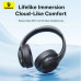 CASTI Baseus Bowie Bass BH1 Lite Wireless Noise Cancelling, over ear, 40mm Dynamic Drivers, autonomie 80 ore, microfon pe casca, conectare prin Bluetooth 6.0, negru 