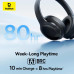 CASTI Baseus Bowie Bass BH1 Lite Wireless Noise Cancelling, over ear, 40mm Dynamic Drivers, autonomie 80 ore, microfon pe casca, conectare prin Bluetooth 6.0, negru 