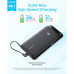 POWER BANK Anker 10.000 mAh, 22.5W Fast charge, 1 x USB-C, 1 x USB-A, afisaj electronic, cablu USB-C inclus, 229, negru, 