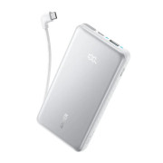 POWER BANK Anker 10.000 mAh, 22.5W Fast charge, 1 x USB-C, 1 x USB-A, afisaj electronic, cablu USB-C inclus, 229, alb, 