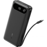 POWER BANK Anker  20.000 mAh, 87W total PD si Power IQ 3.0, incarca max 65W/port, &nbsp;2x USB-C, 1x USB-A, cablu USB-C atasat, 440 g, negru, 