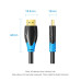 Cablu video Vention, HDMI (T) la HDMI (T), 0.75m, rezolutie 4K la 60Hz, conectori auriti, negru-albastru, 