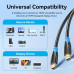 Cablu video Vention, HDMI (T) la HDMI (T), 0.75m, rezolutie 4K la 60Hz, conectori auriti, negru-albastru, 