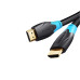Cablu video Vention, HDMI(T) la HDMI(T), 1m, rezolutie maxima 4K la 60Hz, conectori auriti, cupru, invelis PVC, negru, 
