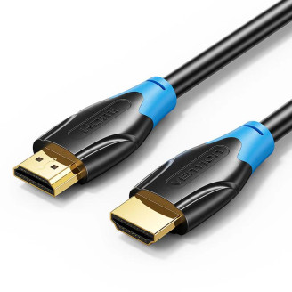 Cablu video Vention, HDMI (T) la HDMI (T), 15m, rezolutie 4K la 30Hz, conectori auriti, negru-albastru, 