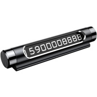SUPORT dual numar de telefon parbriz Baseus, functie de inchidere si deschidere prin rotire, full metalic, noua seturi de numere incluse, negru 