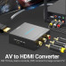 Convertor video Vention, HDMI (M) la RCA (M), switch 1080p/720, alimentare prin miniUSB-B inclus, carcasa metalica, conectori auriti, negru, 