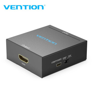 Convertor video Vention, HDMI (M) la RCA (M), switch 1080p/720, alimentare prin miniUSB-B inclus, carcasa metalica, conectori auriti, negru, 