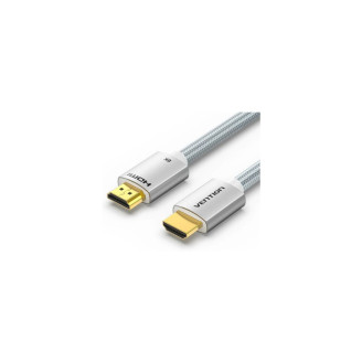 Cablu video Vention, HDMI(T) la HDMI(T), 1.5m, rezolutie 8K la 60Hz/4K la 120Hz, PVC si braided, argintiu, 