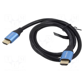 Cablu video Vention, HDMI (T) la HDMI (T), 10m, rezolutie 4K@ la 30Hz, conectori auriti, albastru, 