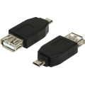 ADAPTOR LOGILINK, pt. smartphone, Micro-USB 2.0 (T) la USB 2.0 (M), negru, 