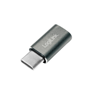 ADAPTOR LOGILINK, pt. smartphone, USB 3.0, USB Type-C (T) la Micro-USB (M), argintiu, ADAPTOR LOGILINK, pt. smartphone, USB 3.0, USB Type-C (T) la Micro-USB (M), argintiu,