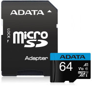 MICROSDXC 64GB AUSDX64GUICL10A1-RA1, 