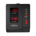 nJoy | AVRL-10001AL-CS01B | Alvis 1000 | Stabilizator de tensiune | 1000 VA | 600W | Tower | Nr iesiri 1 Schuko | Intrare Schuko | Display digital, 