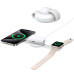 Stand cu incarcare wireless 3 in 1 Anker, MagGo 3-in-1, 15W, portabil, pliabil, fast charge, pentru iPhone seriile 12-16, Apple Watch, AirPods, 1 x USB-C incarcare, alb, 