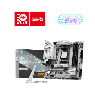 Placa de baza MSI B850M GAMING PLUS WIFI6E, AM5, DDR5, BT, mATX, Alb 911-7E81-002 Placa de baza MSI B850M GAMING PLUS WIFI6E, AM5, DDR5, BT, mATX, Alb 911-7E81-002