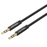 Cablu audio Vention, Jack 3.5mm (T) la Jack 3.5mm (T), 1m, conectori auriti, negru, 