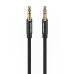 Cablu audio Vention, Jack 3.5mm (T) la Jack 3.5mm (T), 1m, conectori auriti, braided BBC si TPE, negru, Cablu audio Vention, Jack 3.5mm (T) la Jack 3.5mm (T), 1m, conectori auriti, braided BBC si TPE, negru,