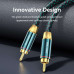 Cablu audio Vention, RCA (T) la RCA (T), 2m, conectori auriti, verde, Cablu audio Vention, RCA (T) la RCA (T), 2m, conectori auriti, verde,