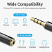 Adaptor audio Vention, Jack 3.5mm (T) la Jack 2.5mm (M), 2.1 canale, conectori auriti, negru, 