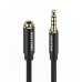 Cablu audio Vention, Jack 3.5mm (T) la Jack 3.5mm (M), 2m, conectori auriti, braided BBC, negru, Cablu audio Vention, Jack 3.5mm (T) la Jack 3.5mm (M), 2m, conectori auriti, braided BBC, negru,