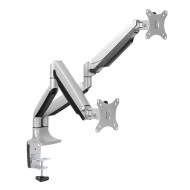 SUPORT de birou LOGILINK, pt 2 TV/monitor plat, curbat, diag. max 32 inch, rotatie, inclinare, pivotare, orizontala, verticala, totala, max 9 Kg x 2, 